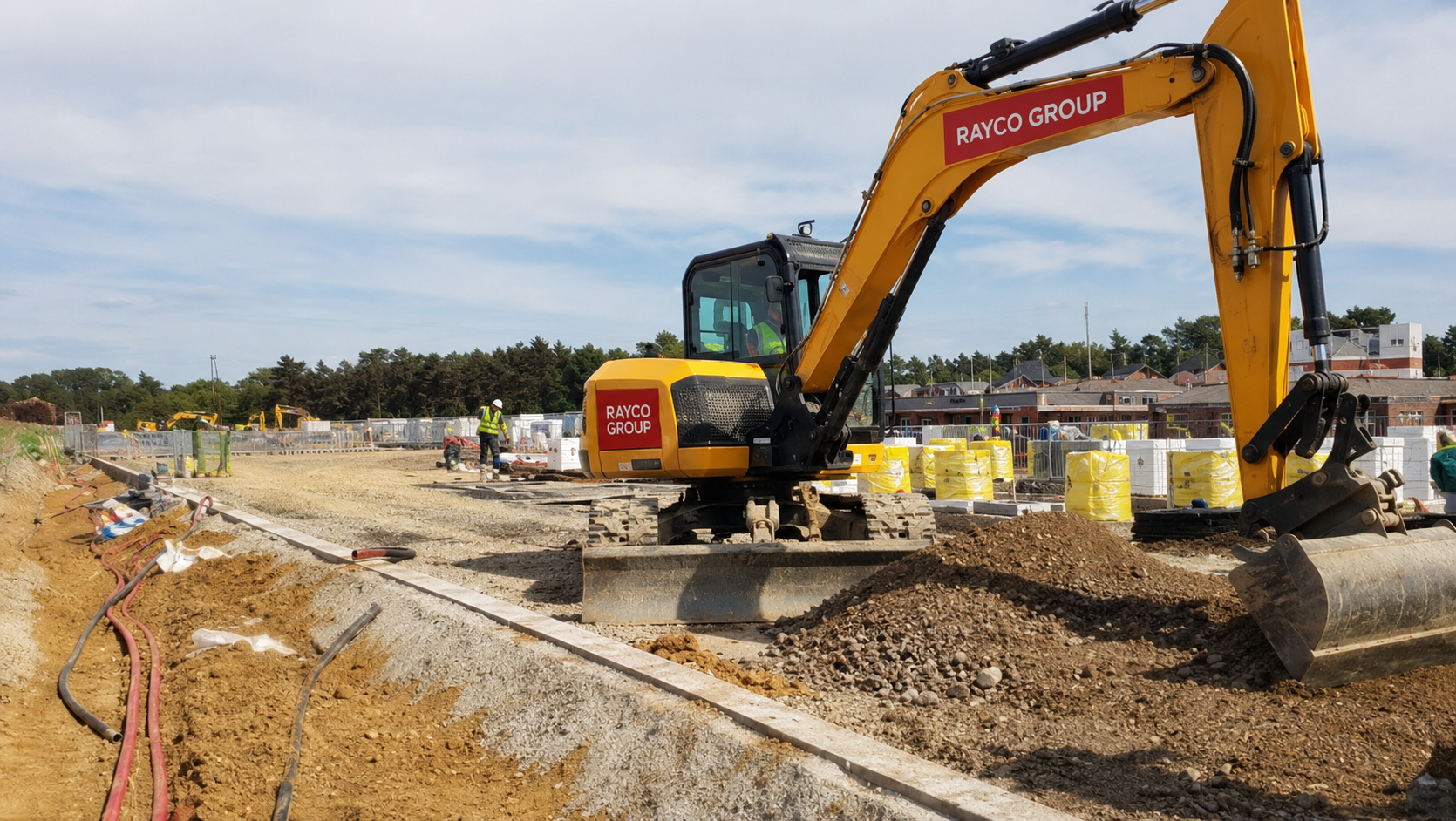 Rayco Civils excavator on Irish housing development site